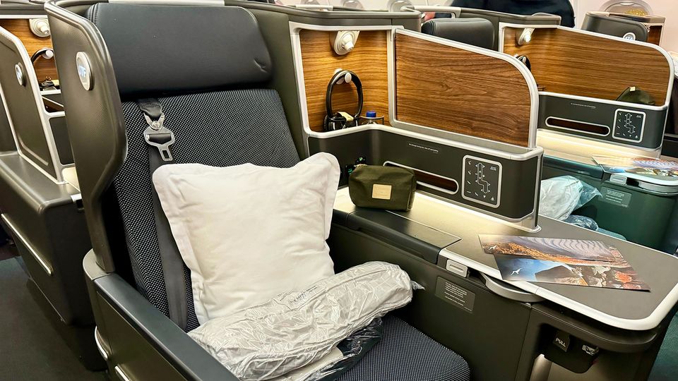 Qantas A380 business class.